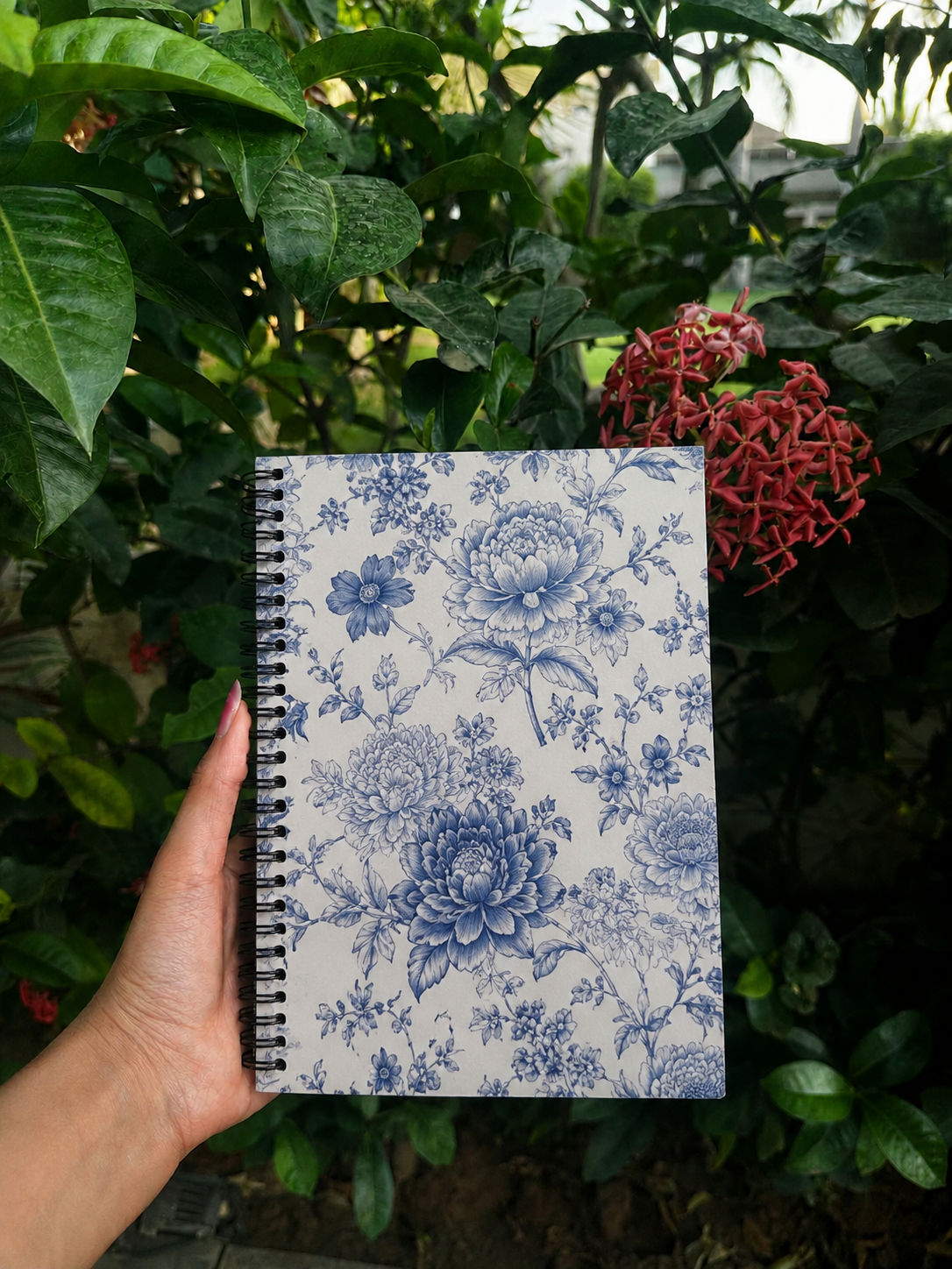 Blue Floral NotePad💙