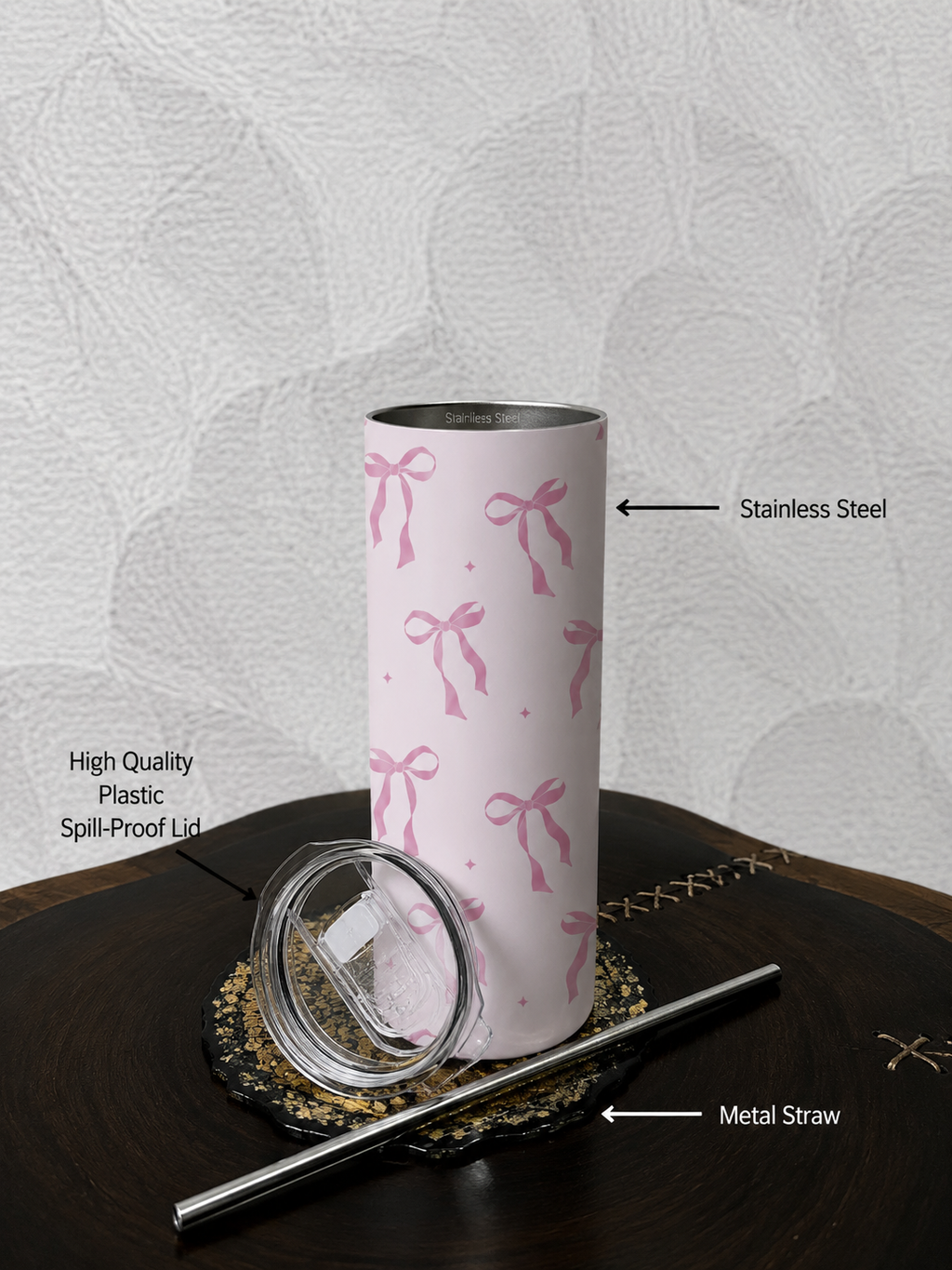 Pink Bow Tumbler🎀