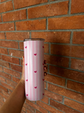 Pink Heart Pattern Tumbler💕