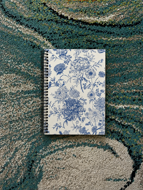 Blue Floral NotePad💙