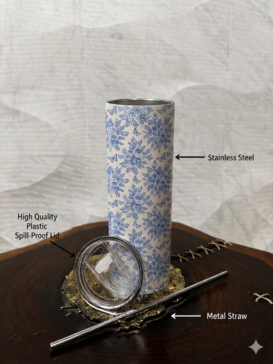 Elegant Floral Tumbler💙